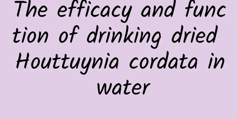The efficacy and function of drinking dried Houttuynia cordata in water