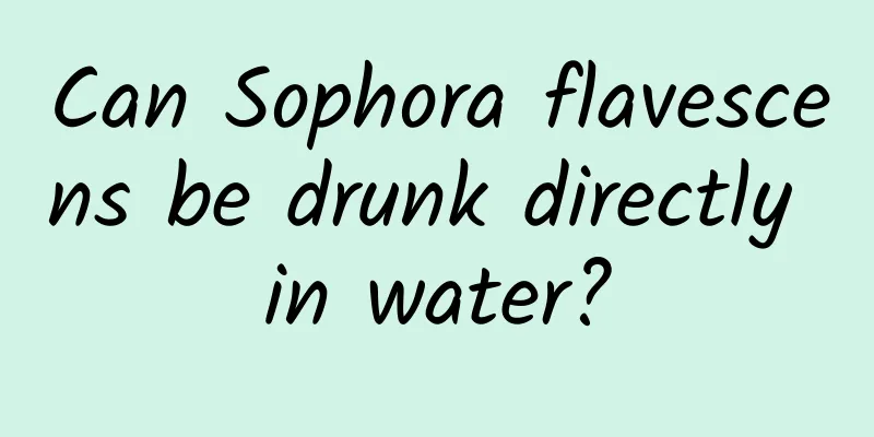 Can Sophora flavescens be drunk directly in water?