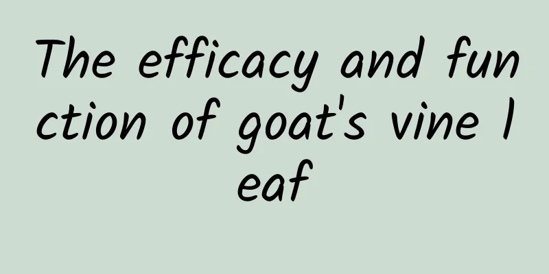 The efficacy and function of goat's vine leaf
