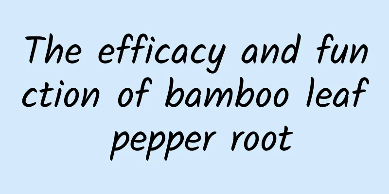 The efficacy and function of bamboo leaf pepper root