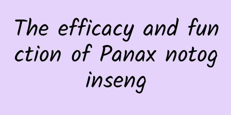 The efficacy and function of Panax notoginseng
