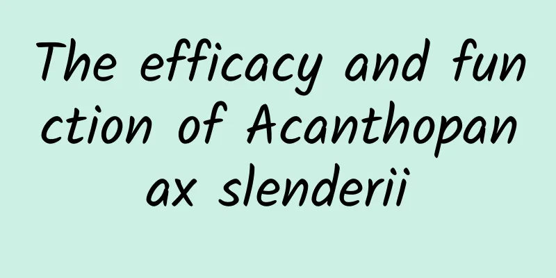 The efficacy and function of Acanthopanax slenderii