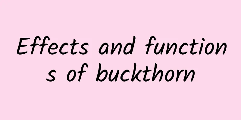 Effects and functions of buckthorn