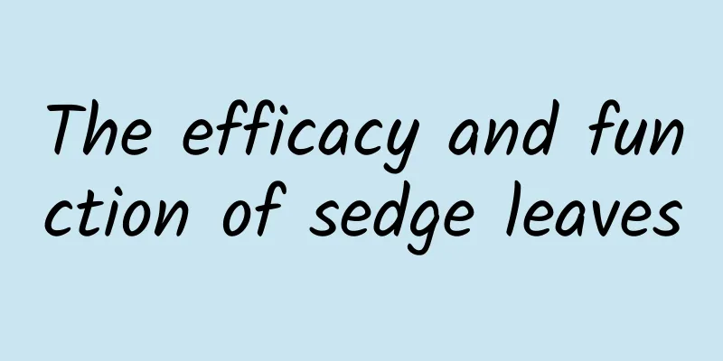 The efficacy and function of sedge leaves