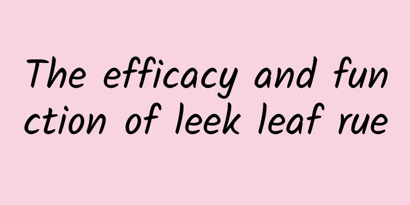 The efficacy and function of leek leaf rue