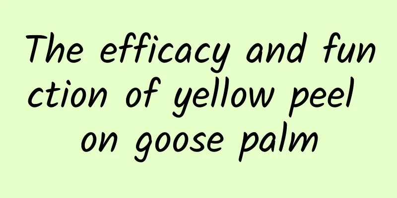 The efficacy and function of yellow peel on goose palm