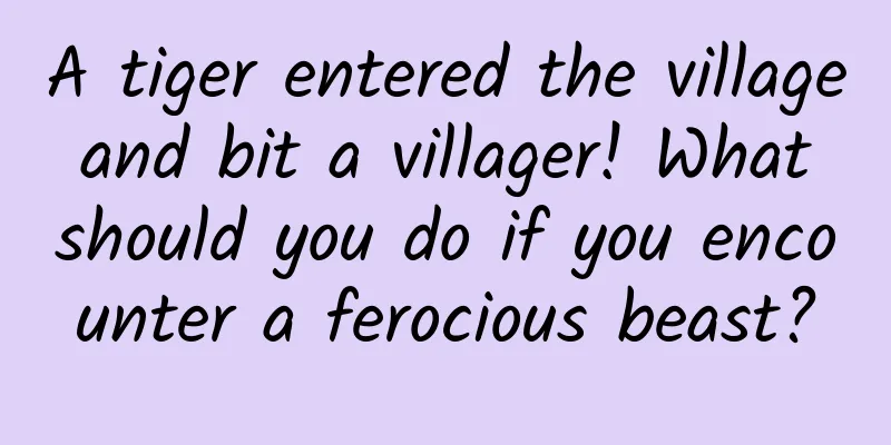 A tiger entered the village and bit a villager! What should you do if you encounter a ferocious beast?