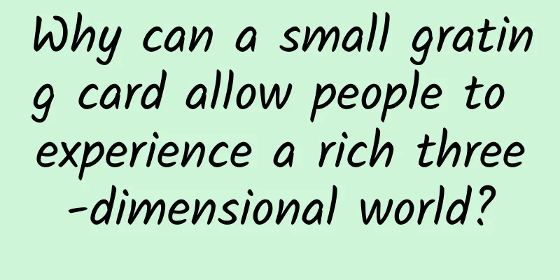 Why can a small grating card allow people to experience a rich three-dimensional world?