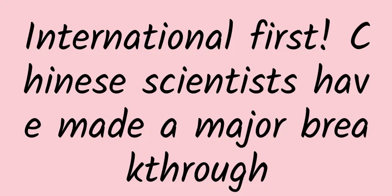 International first! Chinese scientists have made a major breakthrough