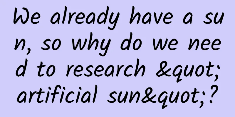 We already have a sun, so why do we need to research "artificial sun"?