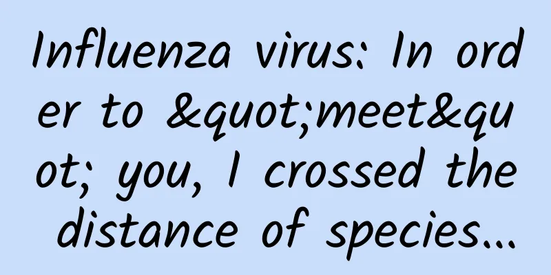 Influenza virus: In order to "meet" you, I crossed the distance of species...