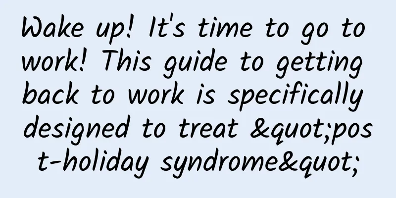 Wake up! It's time to go to work! This guide to getting back to work is specifically designed to treat "post-holiday syndrome"