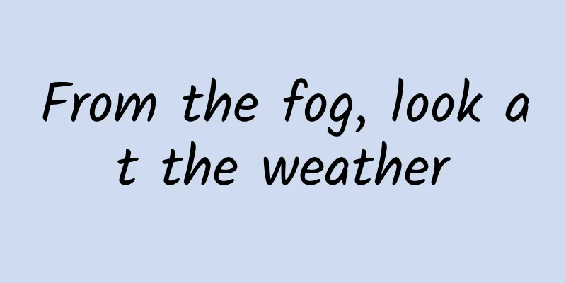 From the fog, look at the weather