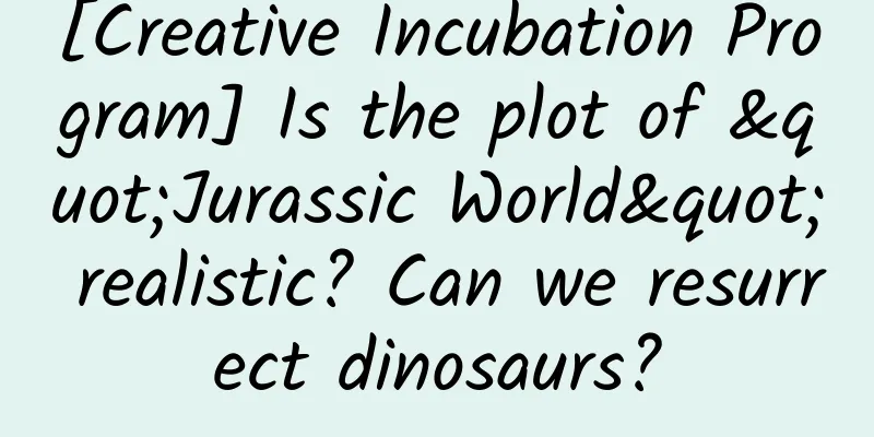 [Creative Incubation Program] Is the plot of "Jurassic World" realistic? Can we resurrect dinosaurs?