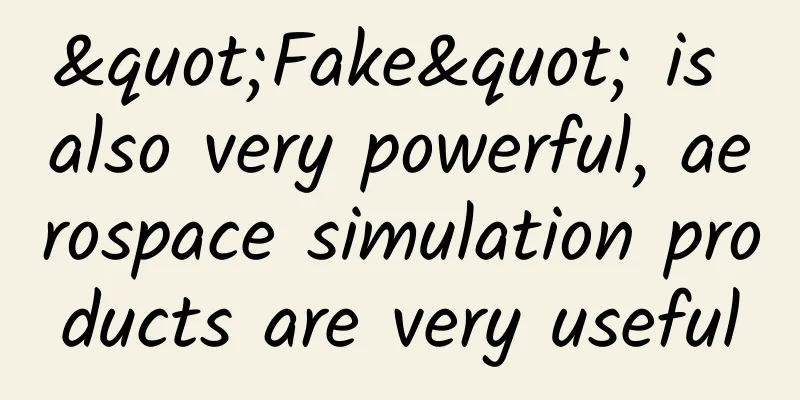 "Fake" is also very powerful, aerospace simulation products are very useful