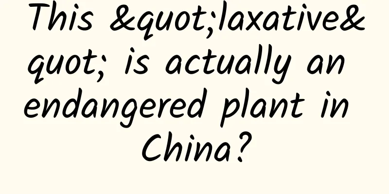 This "laxative" is actually an endangered plant in China?