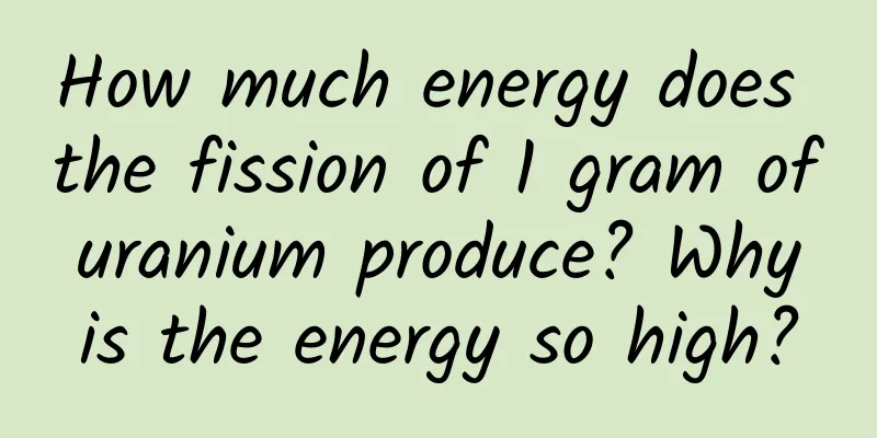 How much energy does the fission of 1 gram of uranium produce? Why is the energy so high?