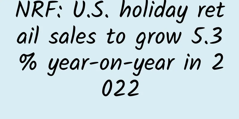 NRF: U.S. holiday retail sales to grow 5.3% year-on-year in 2022