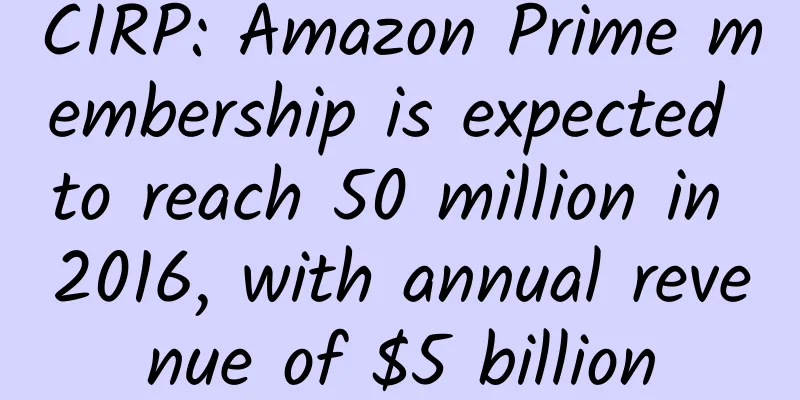 CIRP: Amazon Prime membership is expected to reach 50 million in 2016, with annual revenue of $5 billion